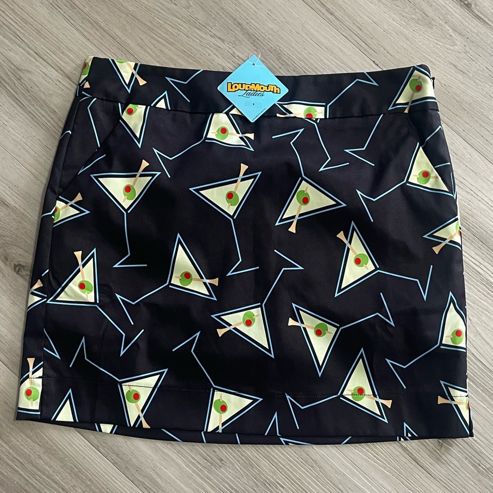 Loudmouth Ladies Tee Many Martoonies Golf Skirt size 8